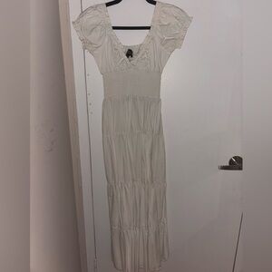 DANIELLE BERNSTEIN Cream Maxi Dress